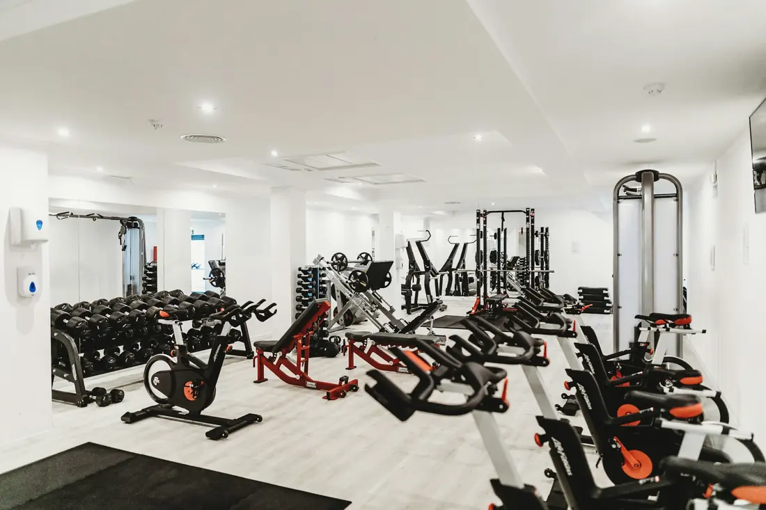A bright, empty boutique gym