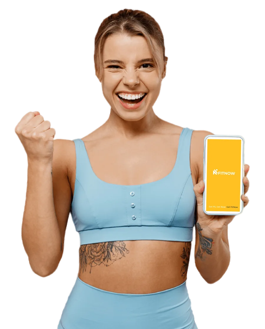 The Fitnow member app on a phone